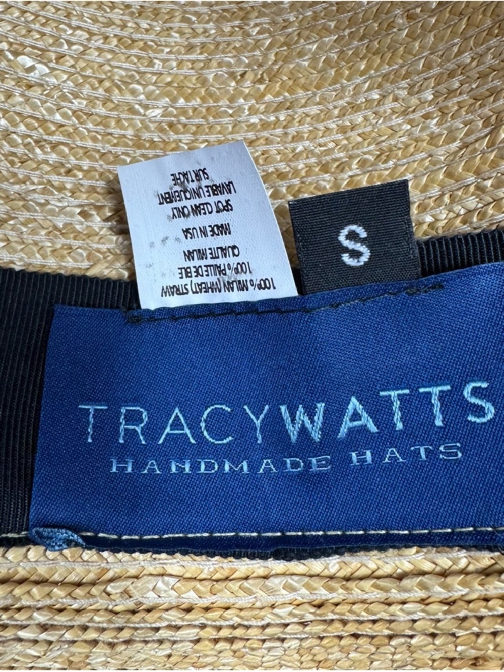 Tracy Watts‎ Positano wide brim fedora Straw Sun Hat fringe Anthropologie - Picture 6 of 6